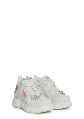 CLD Corin Platform Sneakers - Butterflies