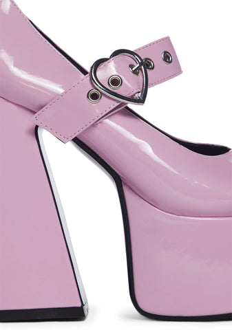 Sissy Patent Platform Heels