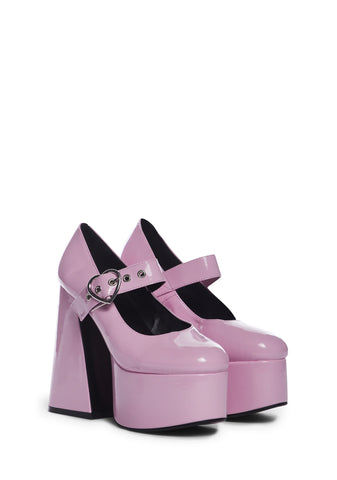 Sissy Patent Platform Heels