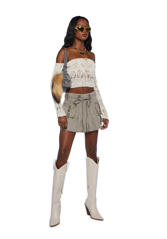 Knit Halter Crop Top