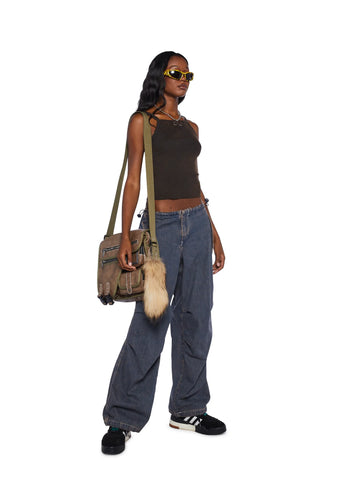 Baggy Cargo Pants - Purple