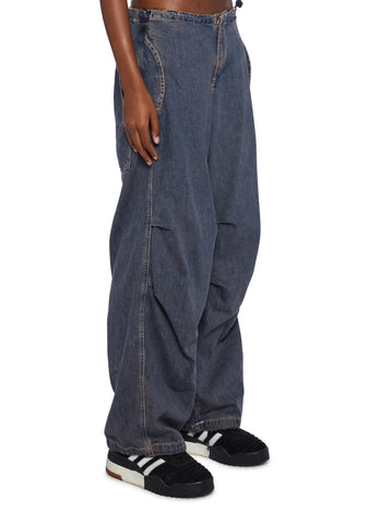 Baggy Cargo Pants - Purple