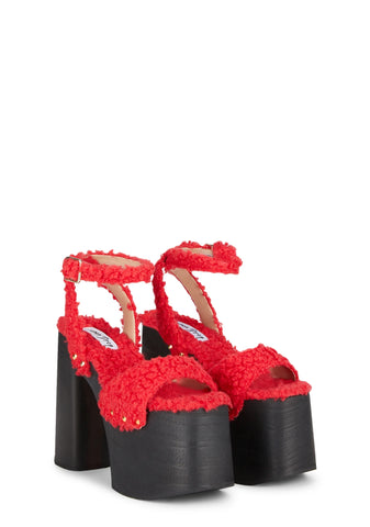 Superior Platform Heels - Red