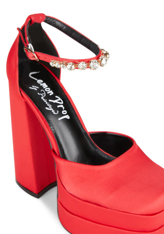 Typhoon Platform Heels - Red