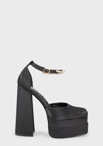 Typhoon Platform Heels - Black