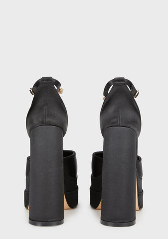 Typhoon Platform Heels - Black
