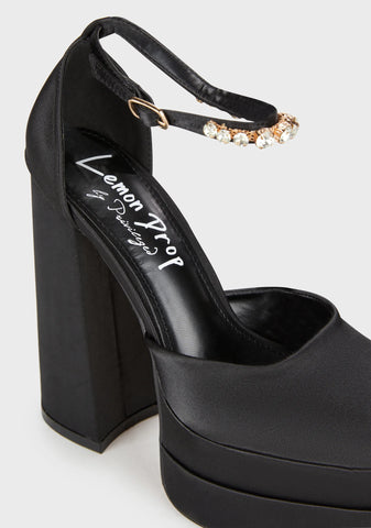 Typhoon Platform Heels - Black
