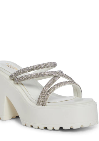 Chic Moment Wedge Heels- White