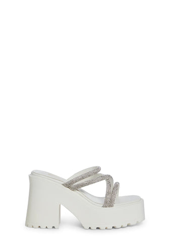Chic Moment Wedge Heels- White