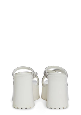 Chic Moment Wedge Heels- White