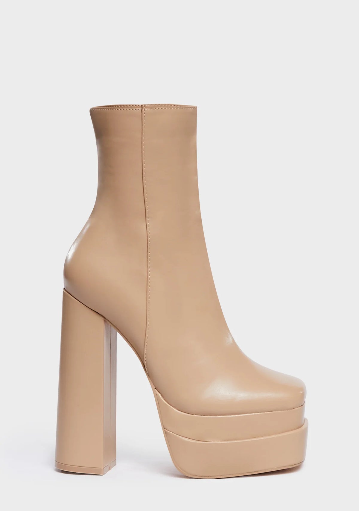 Supine Platform Ankle Boots - Brown