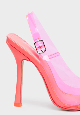 Infinity Pointed Toe Heels - Pink