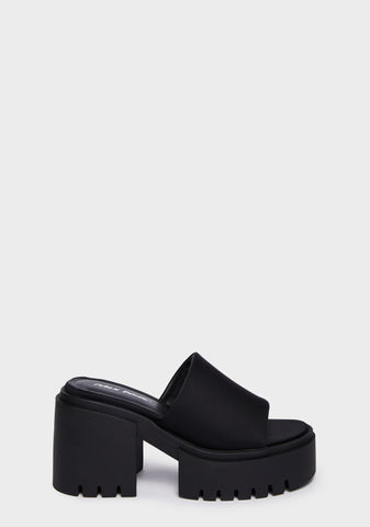 Sabeena Chunky Mule Round Toe Sandals