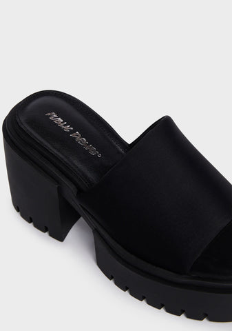 Sabeena Chunky Mule Round Toe Sandals