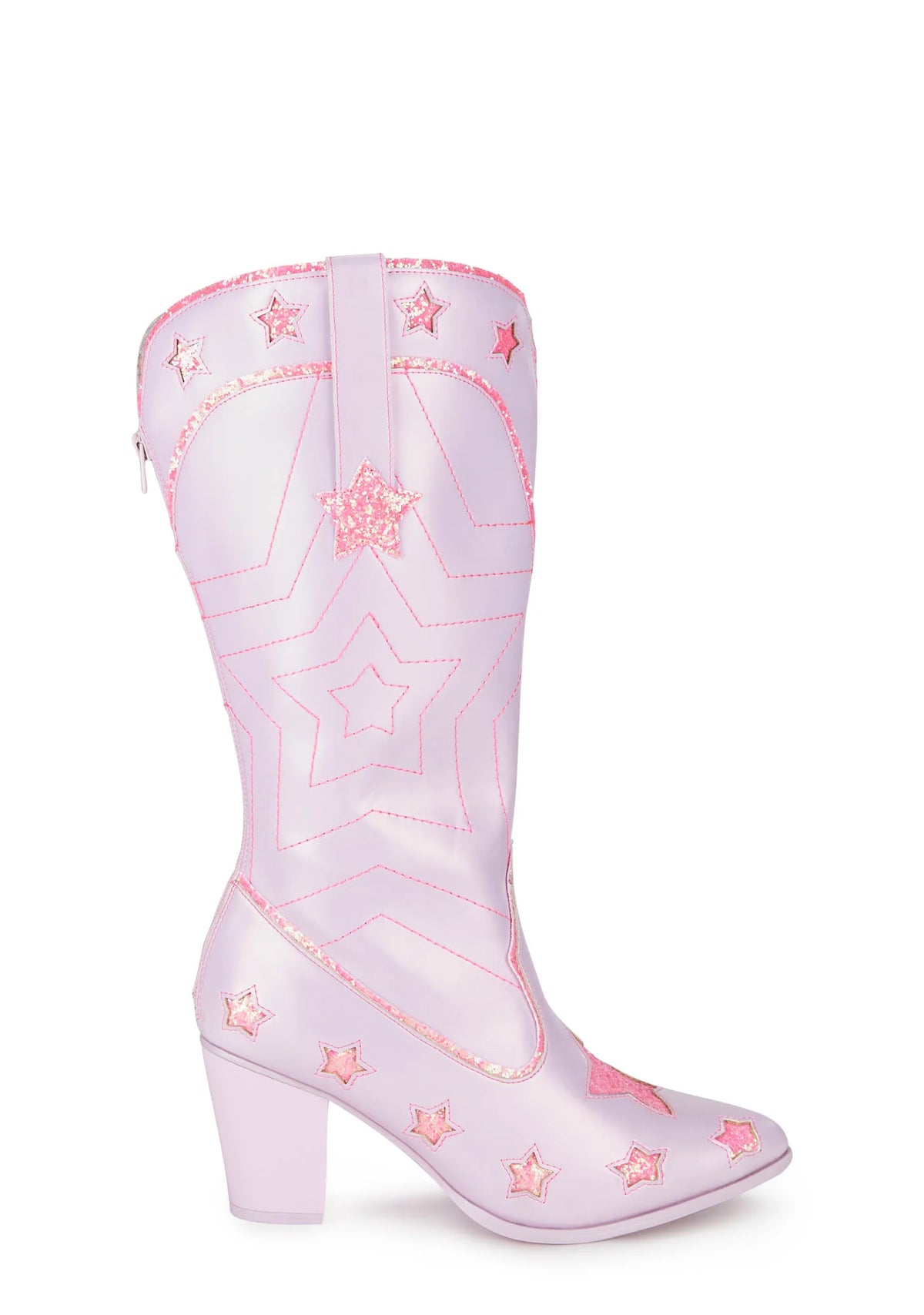 Pearl Star Space Cowgirl Boots - Pink
