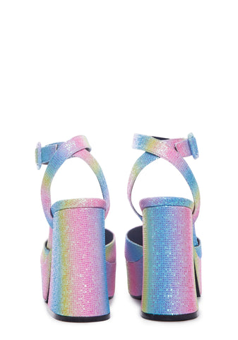 Rainbow Glitter Heels