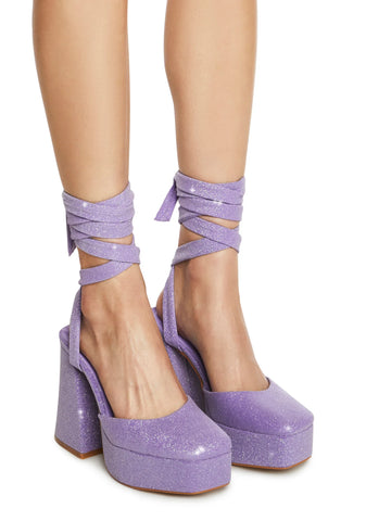 Lilac Platform Heels
