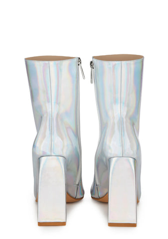Top Ace Ankle Boots- Silver