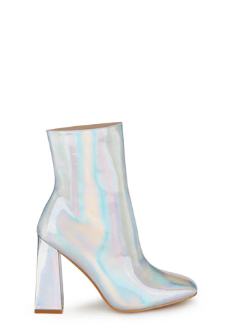 Top Ace Ankle Boots- Silver