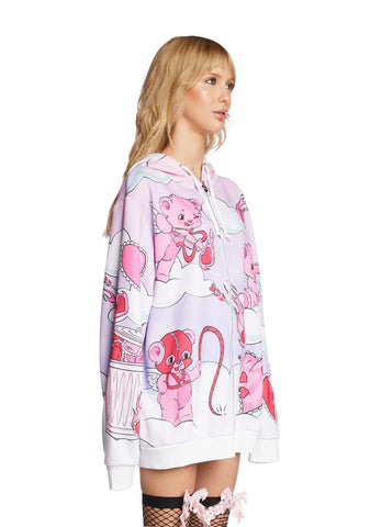 Sick Of Love Zip-Up Hoodie