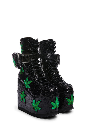 Traitor Boots - Glitter Leaf