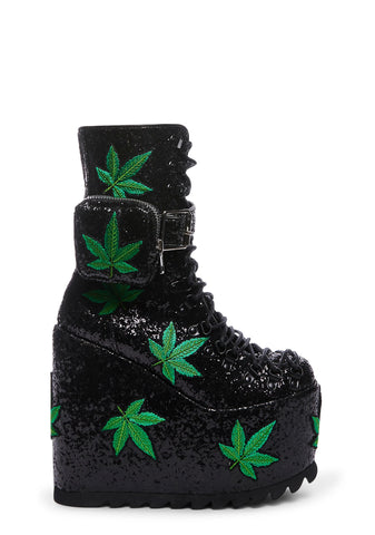 Traitor Boots - Glitter Leaf