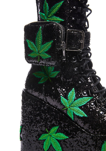 Traitor Boots - Glitter Leaf