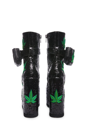 Traitor Boots - Glitter Leaf