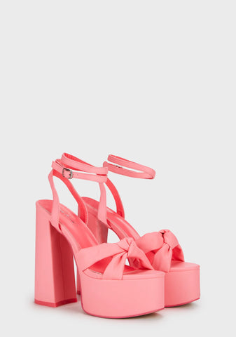 Leo Edition Round Toe Platform Block Heels