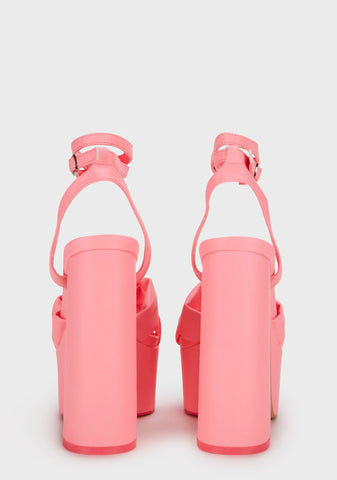 Leo Edition Round Toe Platform Block Heels