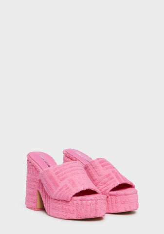 Wavez Block Heels - Pink