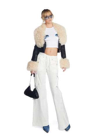 White Prilla Cargo Pants