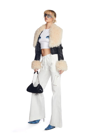 White Prilla Cargo Pants