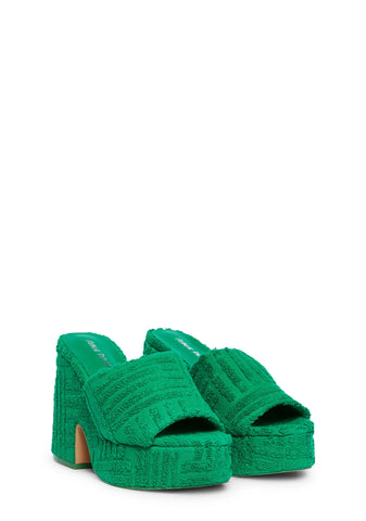Wavez Block Heels - Green