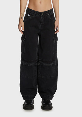 Balloon Cargo Jeans - Charcoal