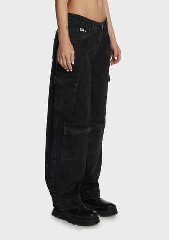 Balloon Cargo Jeans - Charcoal