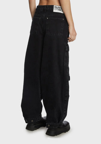 Balloon Cargo Jeans - Charcoal