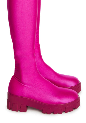 Tito Flatform Pant Boots -  Pink
