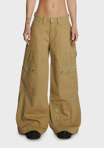 Zip Sweeper Jeans - Stone