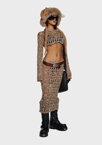 Gretel Super Cropped Knit Top