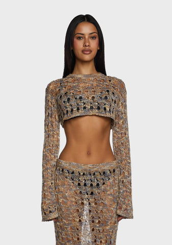 Gretel Super Cropped Knit Top