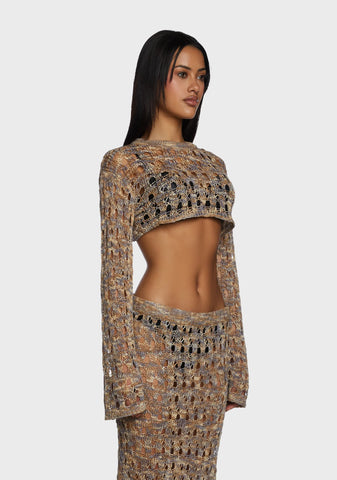 Gretel Super Cropped Knit Top