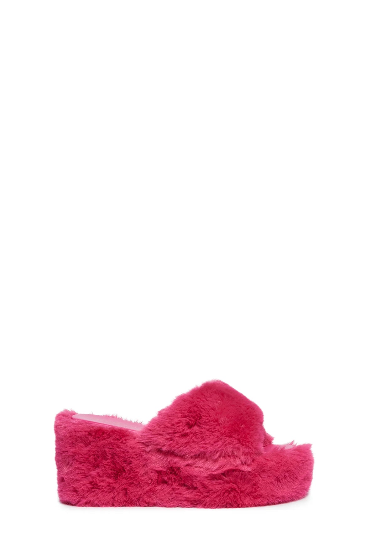 Minna Faux Fur Sandals - Pink
