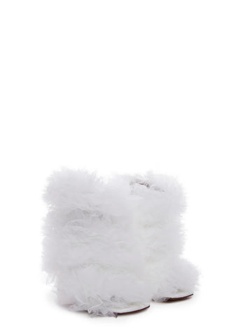 Tutu Stiletto Heels - White
