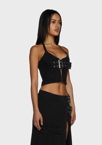 Rachel Buckle Halter Top