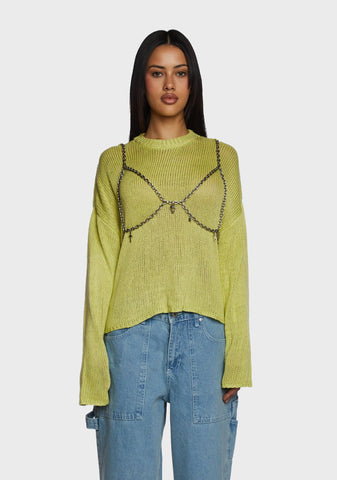 Trinket Layered Knit Sweater