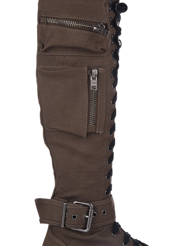 Cedar Obsidian Pocket Combat Boots