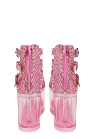 Qloud Odyssey Platform Sandals - Pink