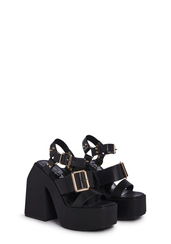 Khali Block Heels - Black