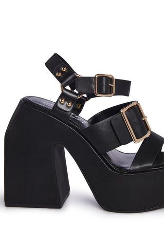 Khali Block Heels - Black